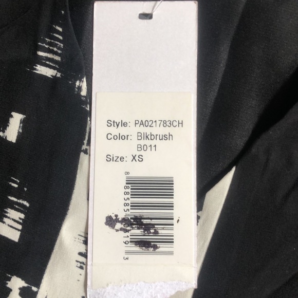 Parker NWT Nelly Combo Silk Dress in Black Brush - Picture 5 of 11